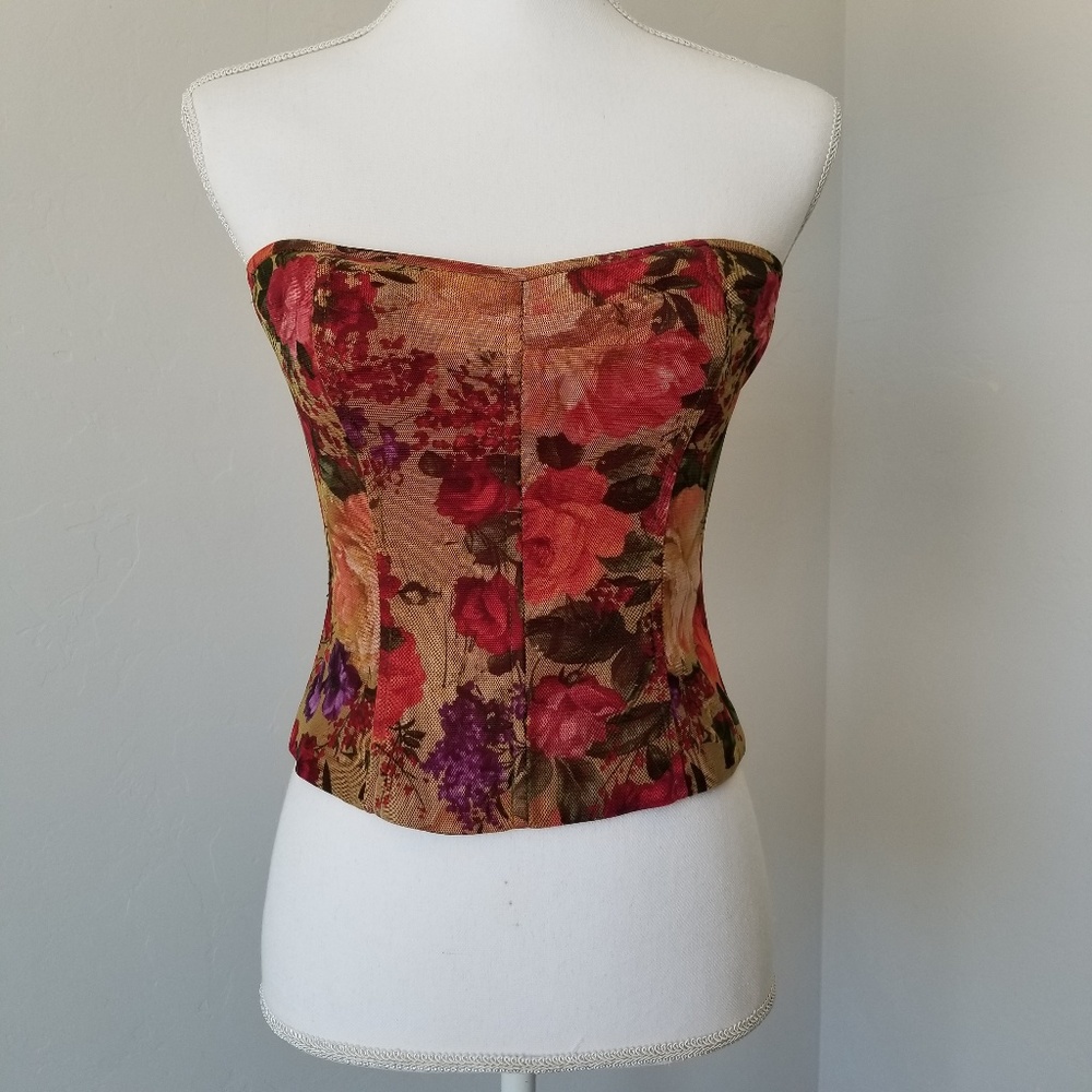 Victoria Secret Vintage Bustier Floral Size Small